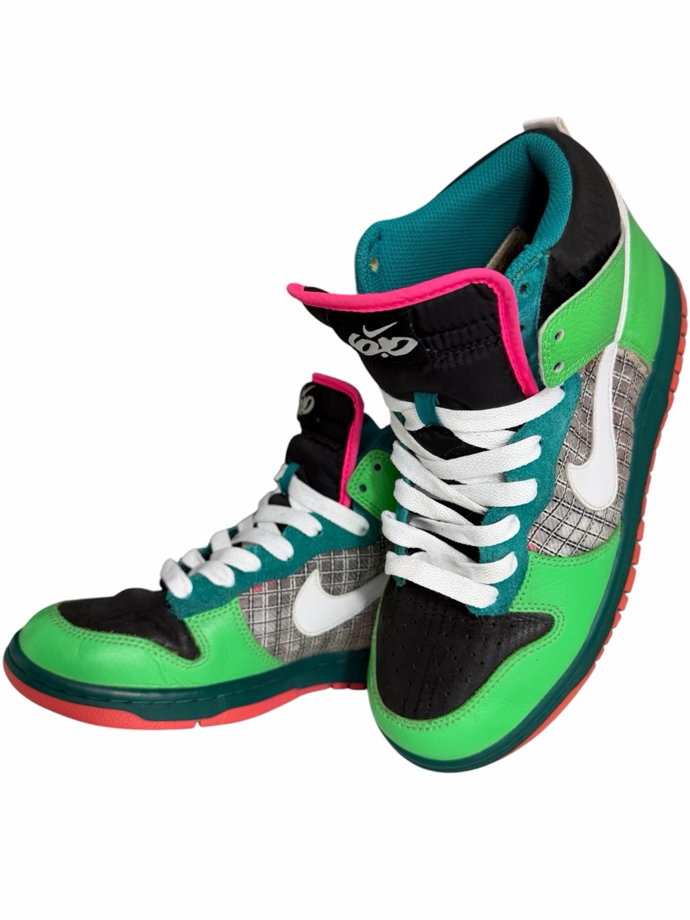 Nike Dunk High 6.0 2009 Sneakers High Tops Neon Size 8.5 342257-311